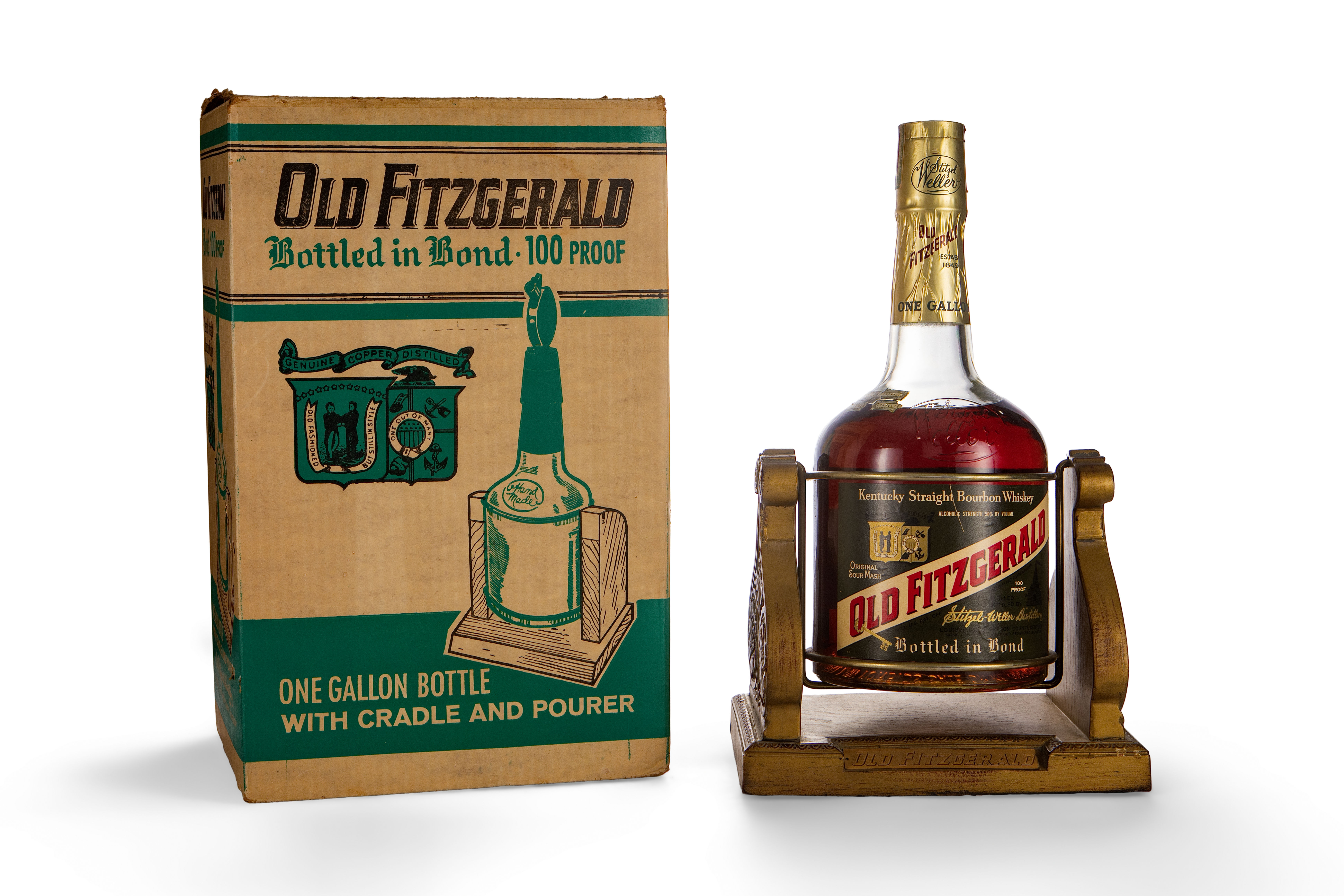 Old Fitzgerald Bottled in Bond 1965-1971 Gallon w/Swing and Box